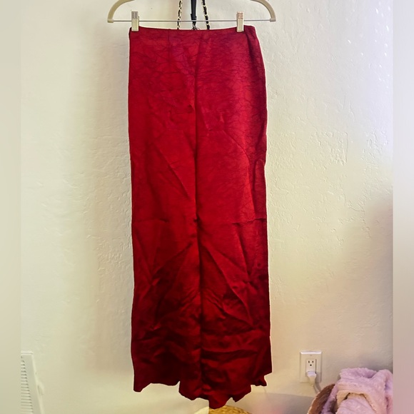 Necessary Objects 2 piece Bandou Top and Skirt in Maroon/Red - Picture 2 of 3